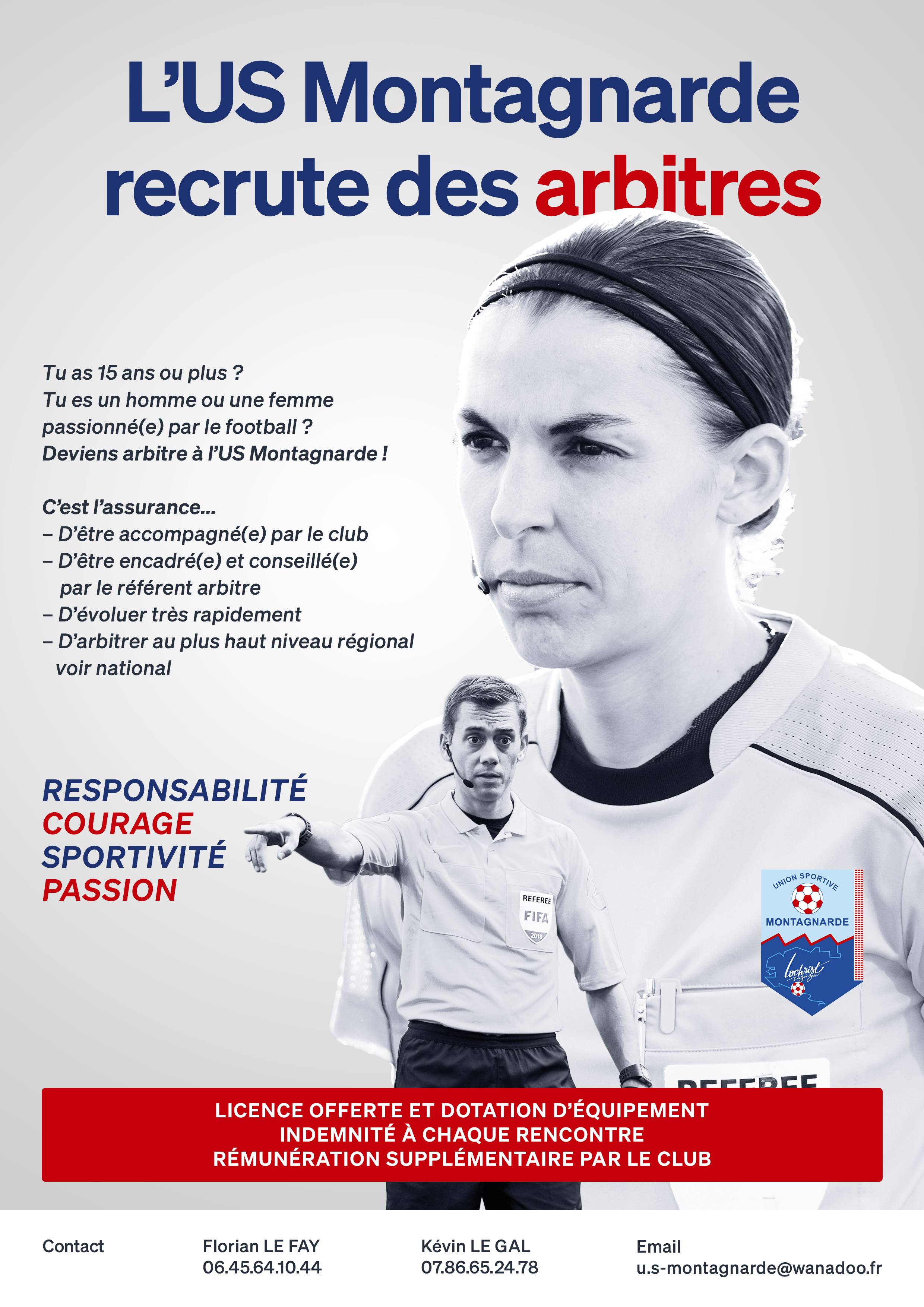 Image de l'article L\'US Montagnarde recrute des arbitres !