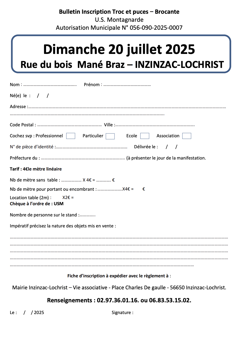 Image de l'article L\'US Montagnarde organise son troc et puces le dimanche 20 juillet 2025