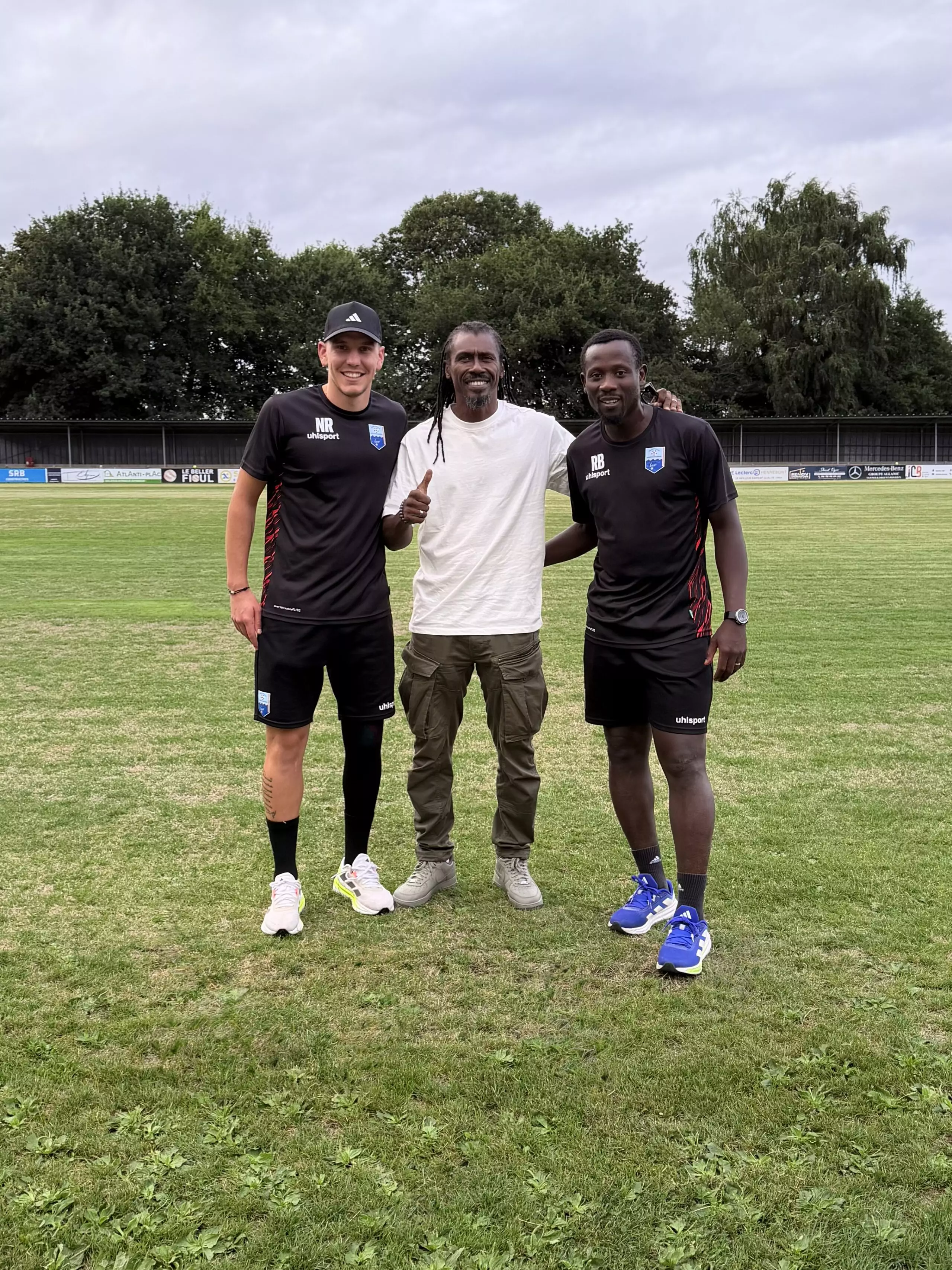 Aliou Cissé en visite à l'US Montagnarde